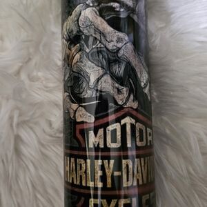 Harley-Davidson Skull Design Poster - Black and Gold